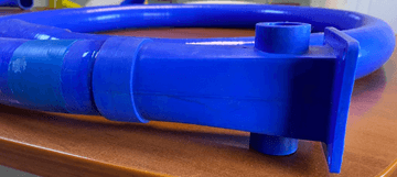 Silicone hose with over-moulded cuff