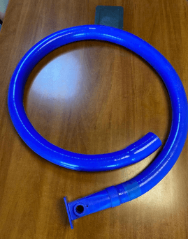 Silicone hose with over-moulded cuff