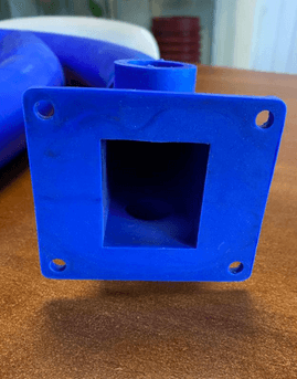 Silicone hose with over-moulded cuff