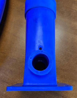 Silicone hose with over-moulded cuff